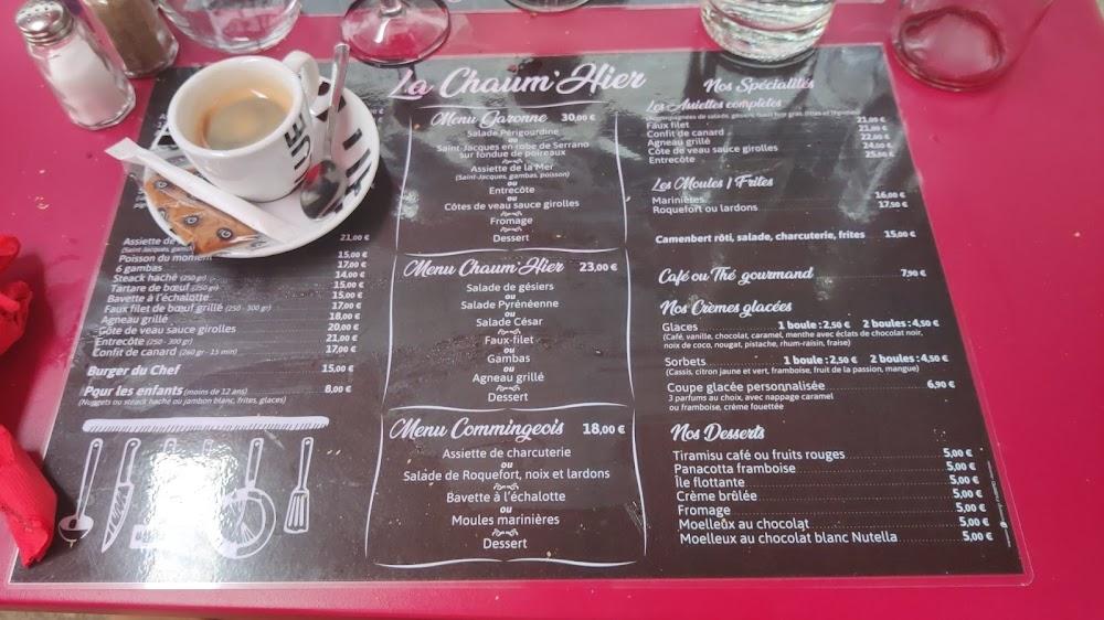 La Chaum'Hier - Menu Image 4